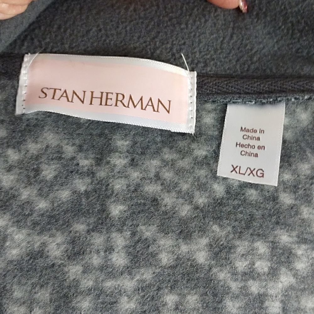 Stan Herman Gray Full Zip Knit Jacket - Picture 6 of 7